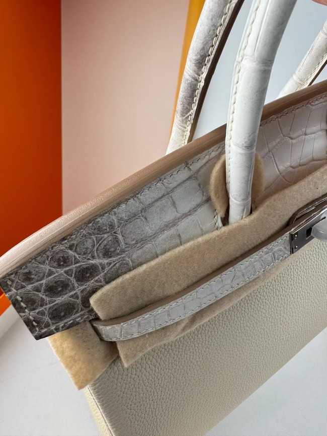 Hermes Birkin Bag Leather Nile crocodile&togo HBK2530-17