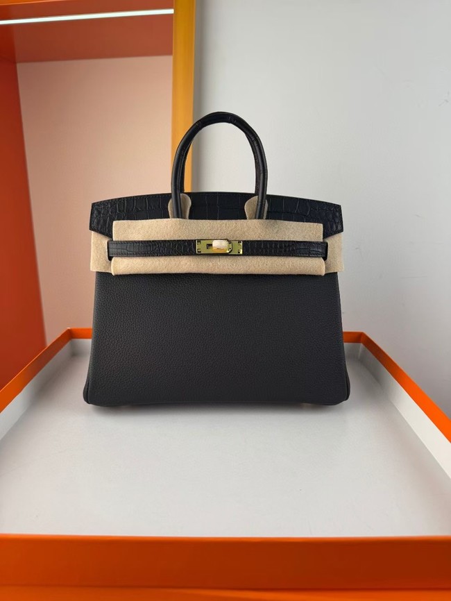 Hermes Birkin Bag Leather Nile crocodile&togo HBK2530-3