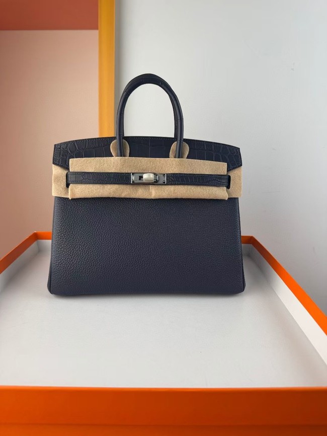 Hermes Birkin Bag Leather Nile crocodile&togo HBK2530-4