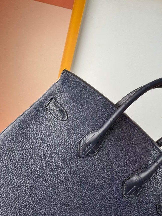 Hermes Birkin Bag Leather Nile crocodile&togo HBK2530-5