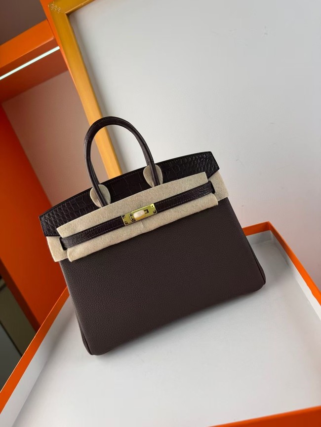 Hermes Birkin Bag Leather Nile crocodile&togo HBK2530-8
