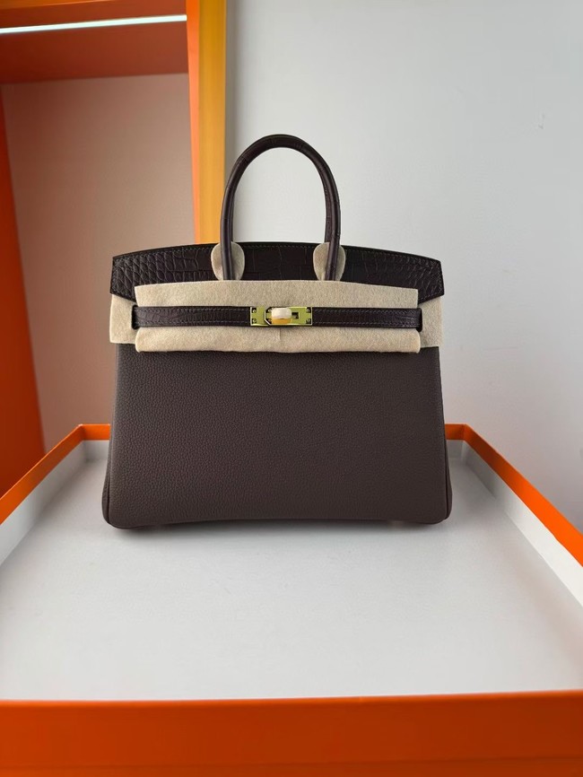 Hermes Birkin Bag Leather Nile crocodile&togo HBK2530-8