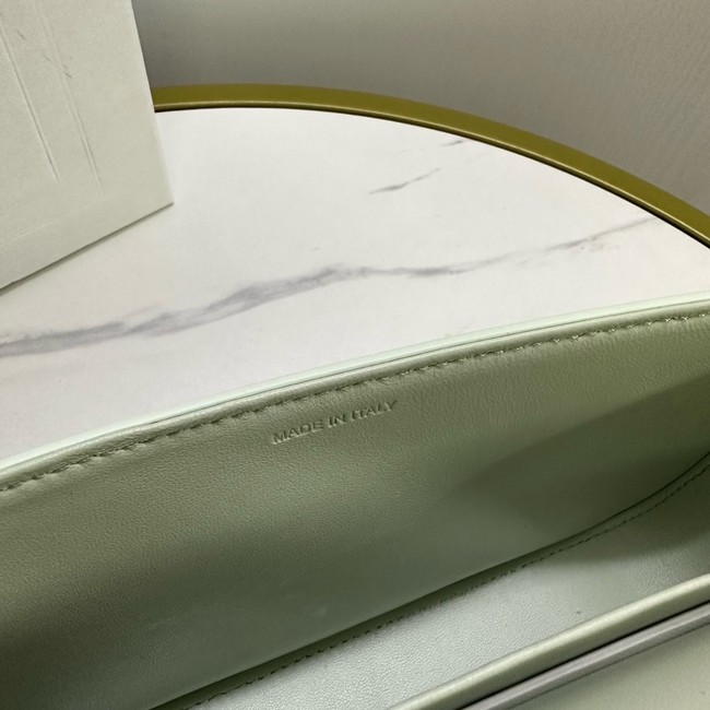 Celine CHAIN SHOULDER BAG TRIOMPHE IN SHINY CALFSKIN 197992 light green