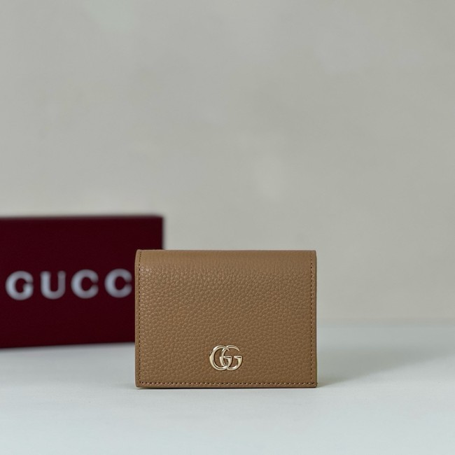 Gucci Bi-color GG Marmont small wallet 456126 Variation beige