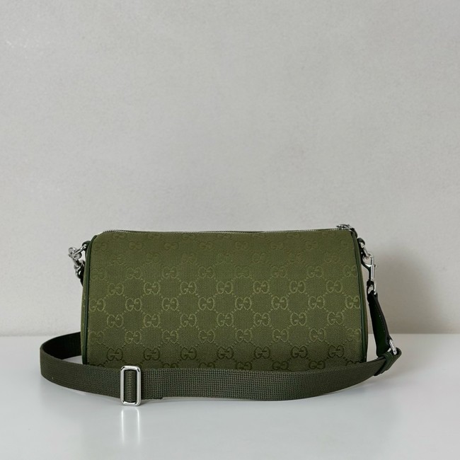 Gucci GG canvas small cylinder bag 834455 green