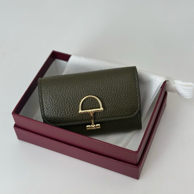 Gucci Softbit card case 828148 Khaki