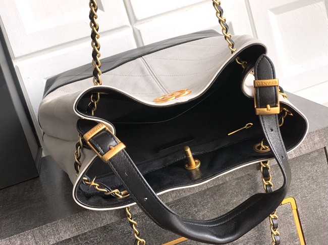 CHANEL Shopping Bag 99485 Black&gray