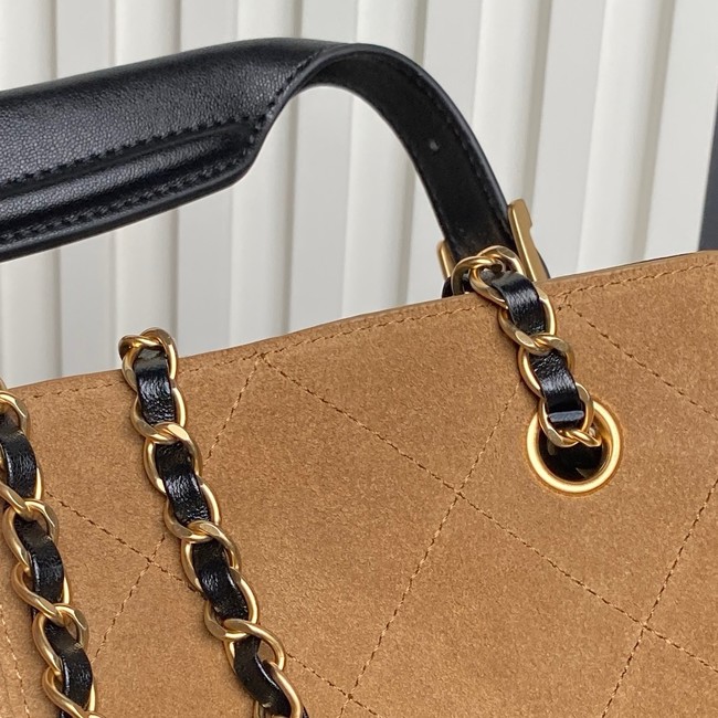 CHANEL Shopping Bag AS5634 Brown & Black