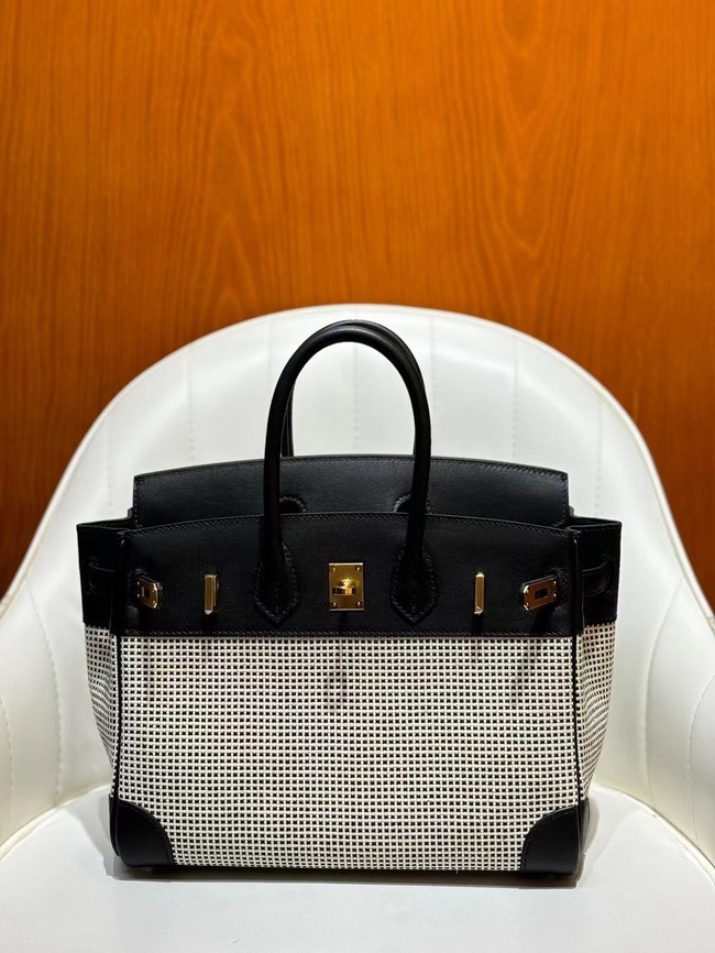 Hermes Birkin Bag togo Leather&Canvas 77886-3