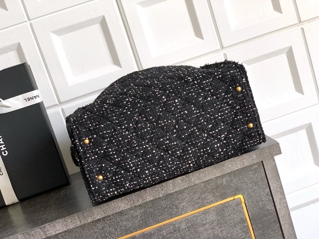 CHANEL 25 handbag Woolen tweed AS5311 black