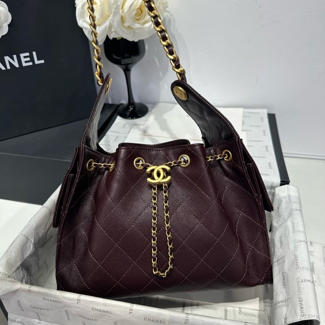 CHANEL 25 SMALL HANDBAG AS5293 dark Brown