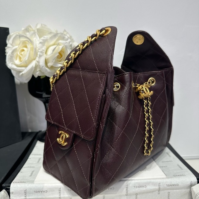 CHANEL 25 SMALL HANDBAG AS5293 dark Brown