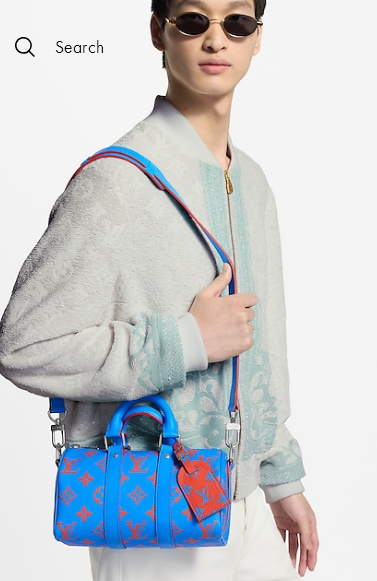 Louis Vuitton Keepall Bandouliere 25 M14989 Blu&Red Louis Vuitton Keepall Bandouliere 25 M14989 Blu&Red