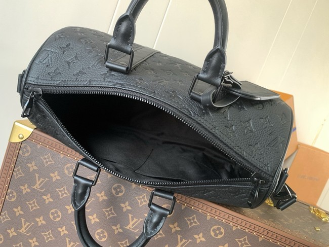 Louis Vuitton Monogram Empreinte Keepall Bandouliere 35 M46655 black