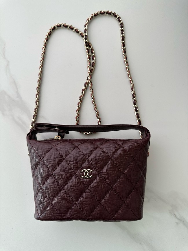 Chanel MINI Shoulder Bag Calfskin AS4386 burgundy