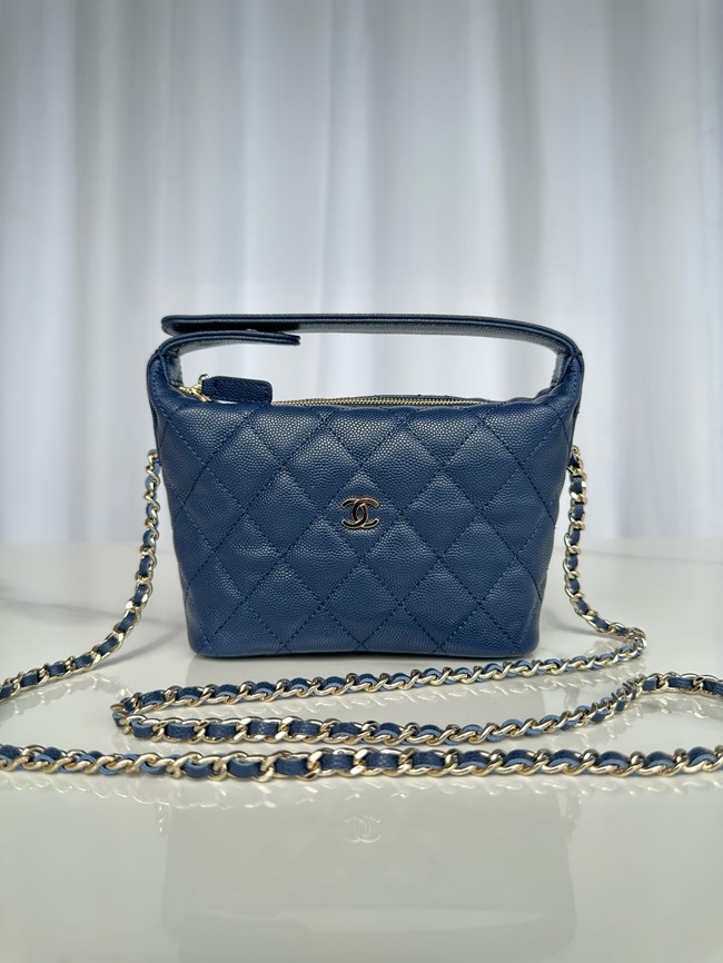 Chanel MINI Shoulder Bag Calfskin AS4386 dark blue