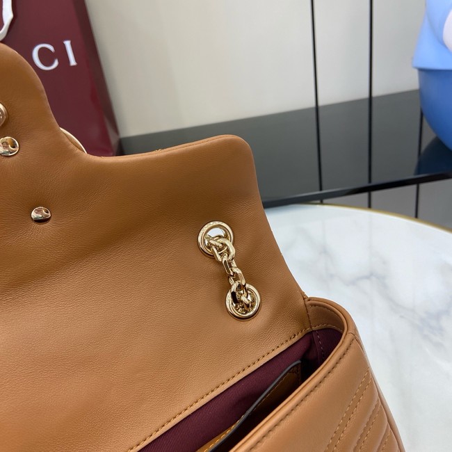 Gucci GG Marmont small shoulder bag 837280 brown