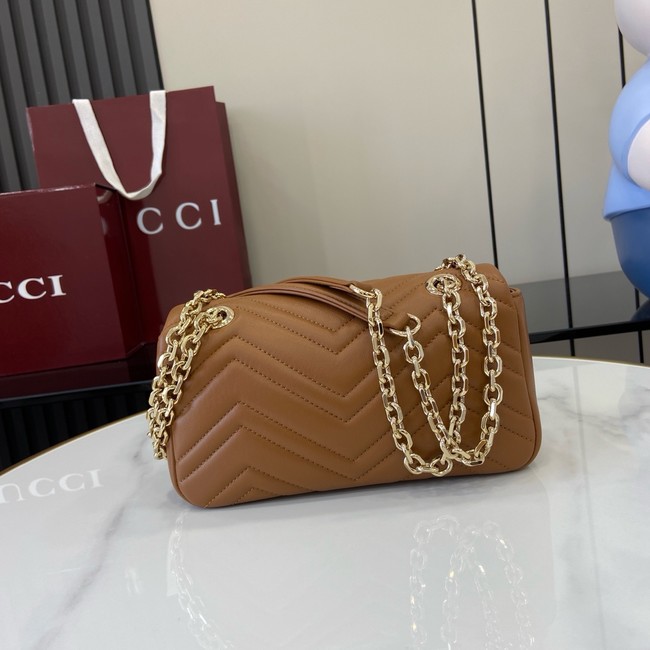 Gucci GG Marmont small shoulder bag 837280 brown