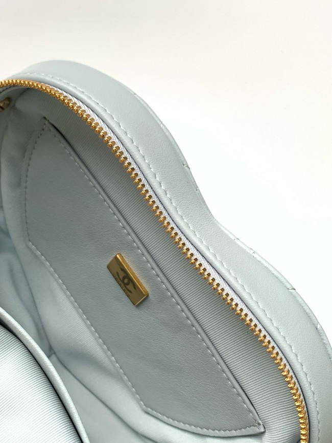 CHANEL Lambskin Heart Bag AS5764 Light blue
