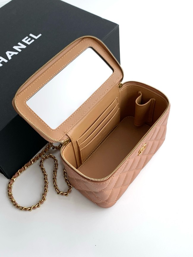 CHANEL Classic Small Vanity with Chain AP4799 Camel