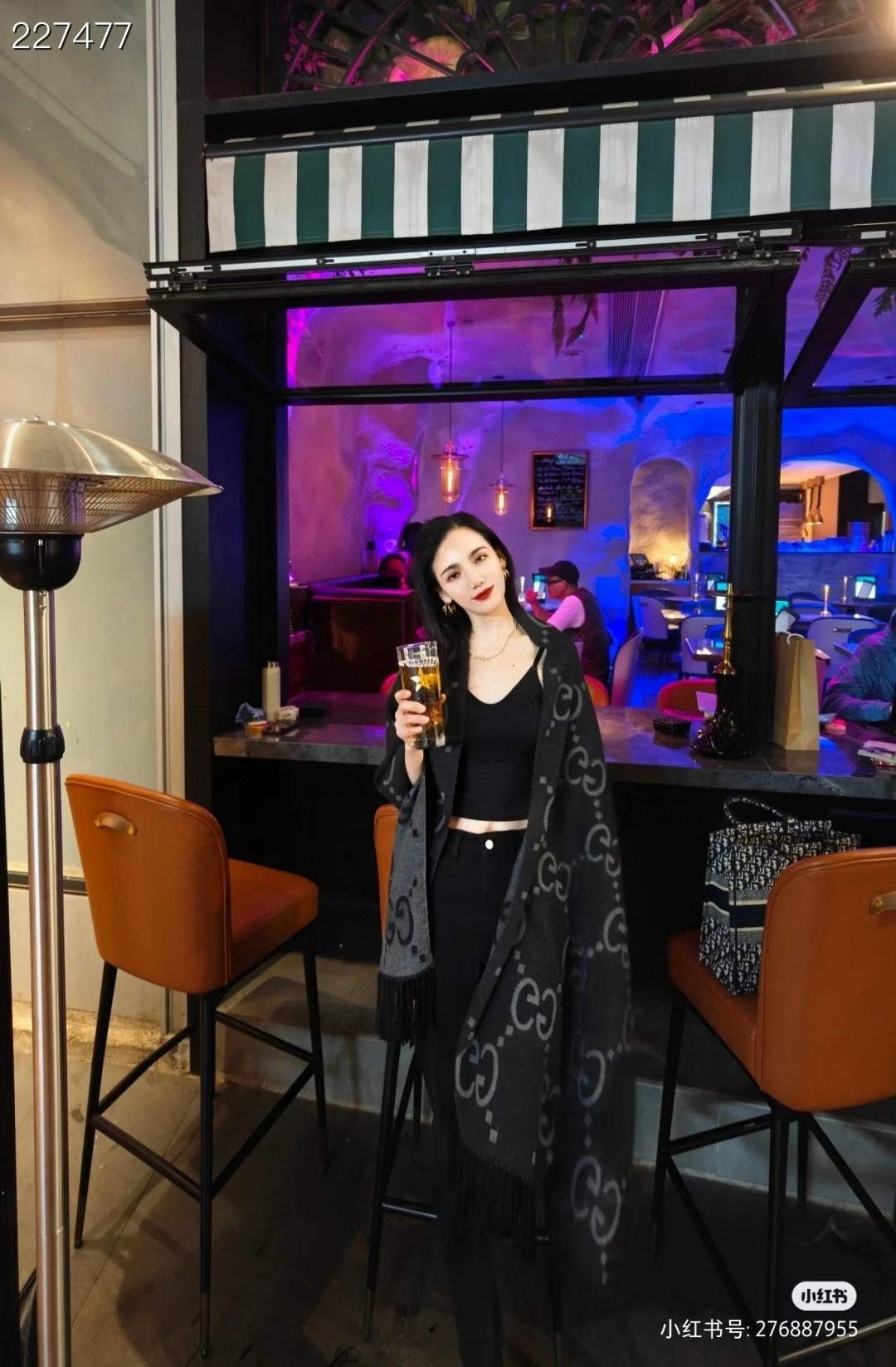 Gucci Cape Double-sided cashmere GG35924