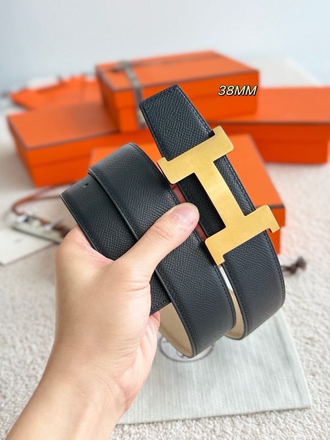 Hermes Epsom calfskin double-sided leather belt 65991