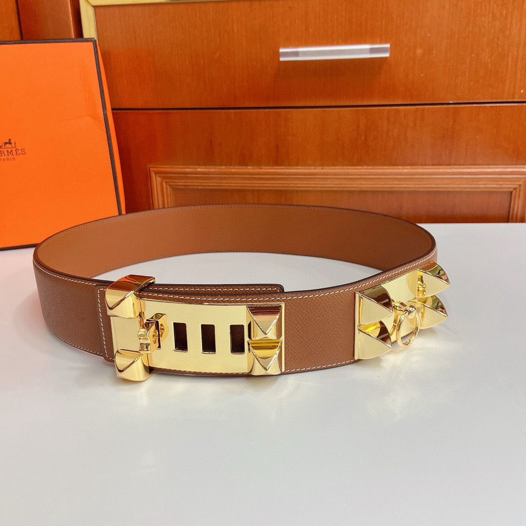 Hermes Epsom calfskin leather belt 66055 brown
