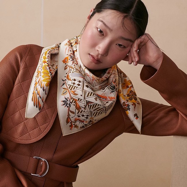 Hermes Shawl Cashmere and Silk Jacquard KY093