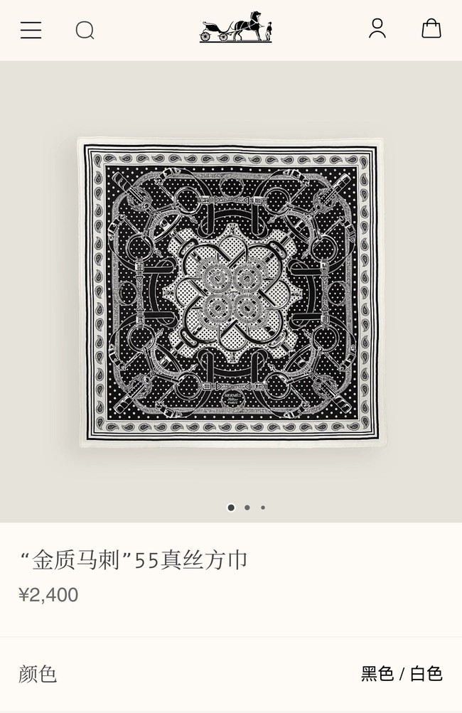 Hermes Shawl Cashmere and Silk Jacquard KY098