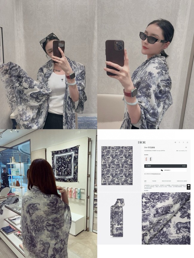 Dior Shawl Wool Silk and Cotton KY181