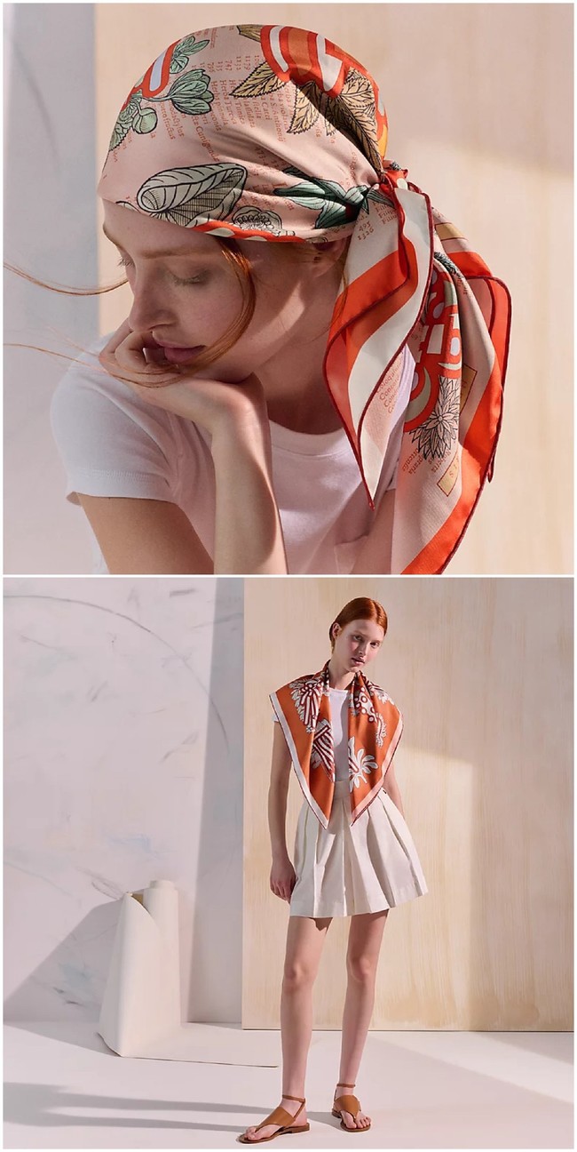 Hermes 90 Square Scarf Silk Twill KY158