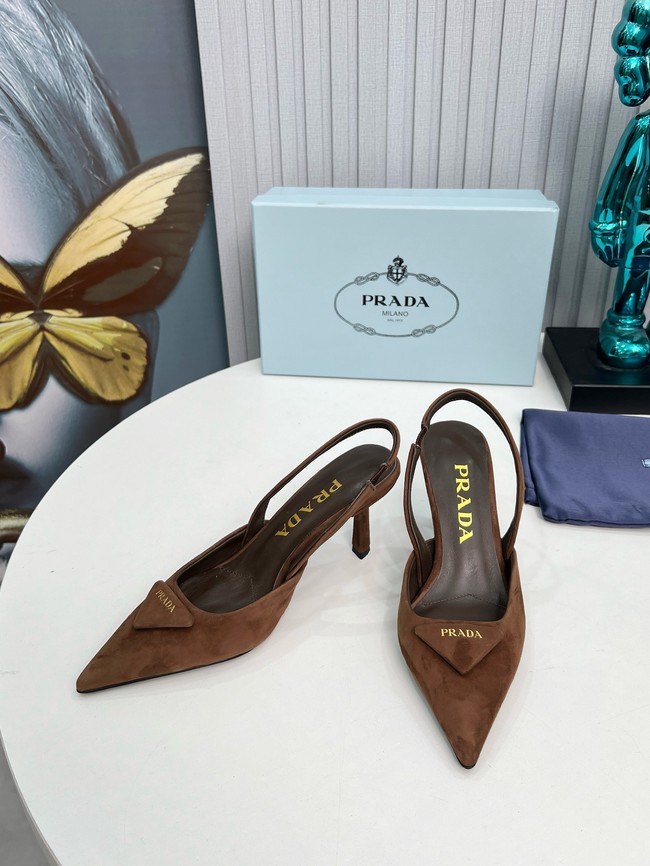Prada leather slingback pumps 45086-1