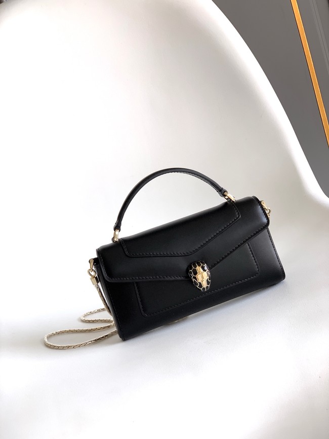 Bvlgari Serpenti Forever leather crossbody bag 289688 black