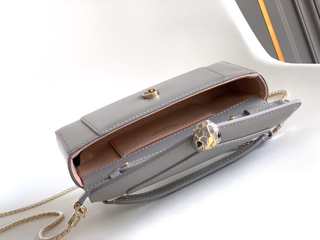 Bvlgari Serpenti Forever leather crossbody bag 289688 gray