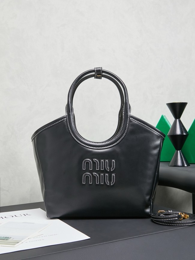 MIU MIU Leather Shoulder Bags 5GB288 black