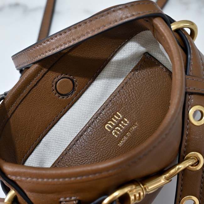 MIUMIU Nappa leather bag 5NR461 brown