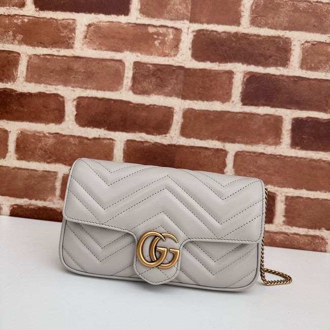 Gucci GG Marmont small shoulder bag 751526 light gray