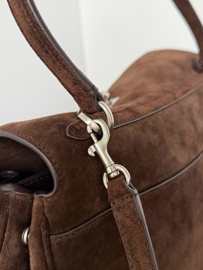 Balenciaga Rodeo Handbag Large suede calfskin 795458 Coffee