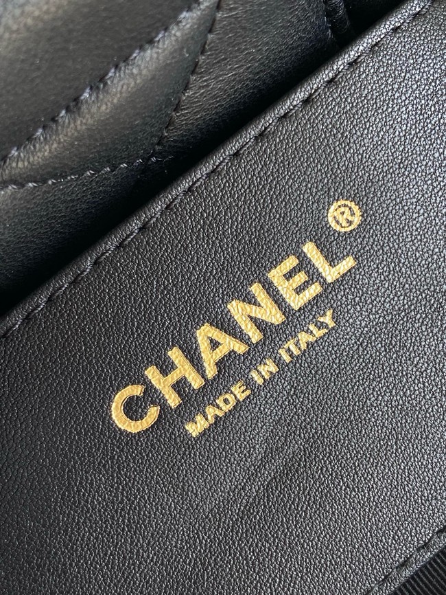 Chanel Shiny Lambskin Mini Bow Bag AS5849 black