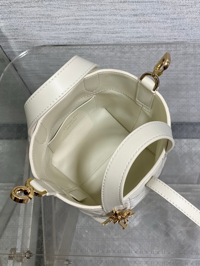 Dior Toujours Vertical Nano Tote Bag Macrocannage Calfskin S6100 Latte