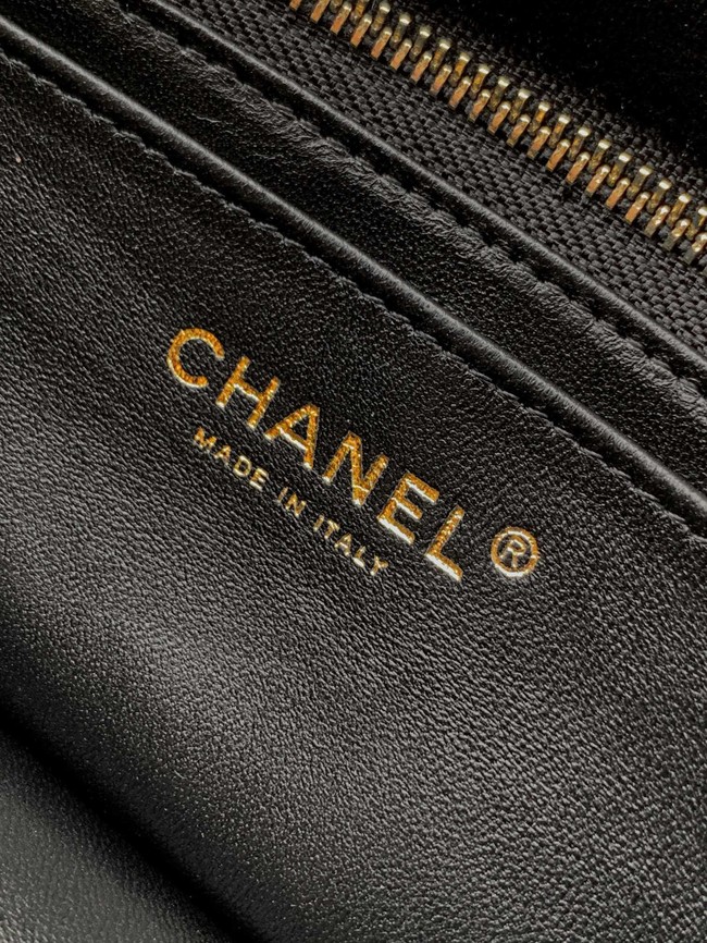 Chanel Mini Classic Handbag velvet AS1786 black