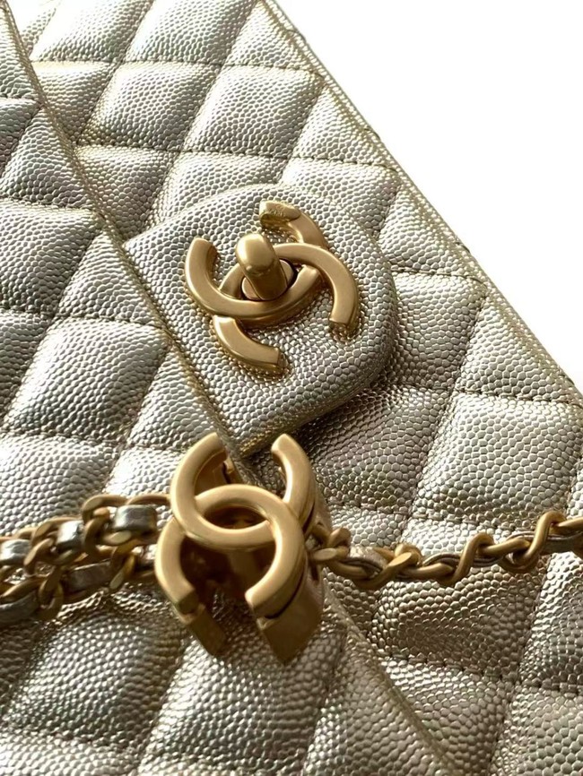 CHANEL small Flap Bag AS5756 light gold