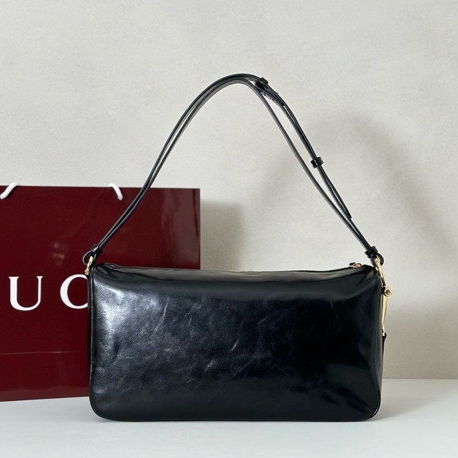 Gucci Half Horsebit large shoulder bag 862530 black