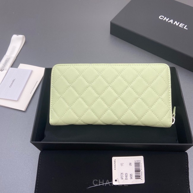 Chanel Classic Zipped Wallet 3726 light green