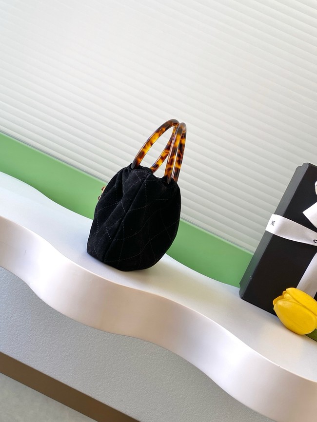 CHANEL mini Hobo Bag Suede AS4981 black