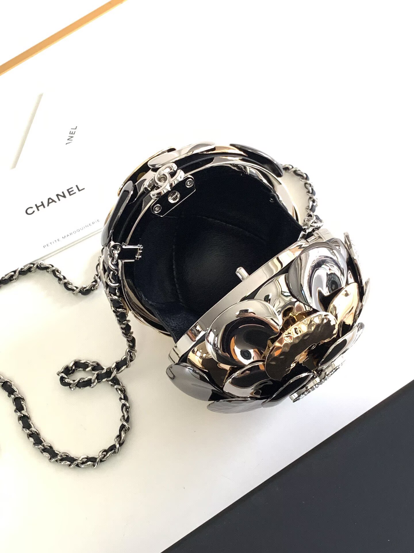 Chanel Camellia With Diamonds Mini Ball Bag 63028 Gold Chanel Camellia With Diamonds Mini Ball Bag 63028 Gold
