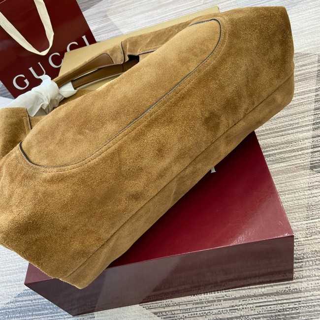 Gucci Softbit maxi shoulder bag 837466 Variation brown suede