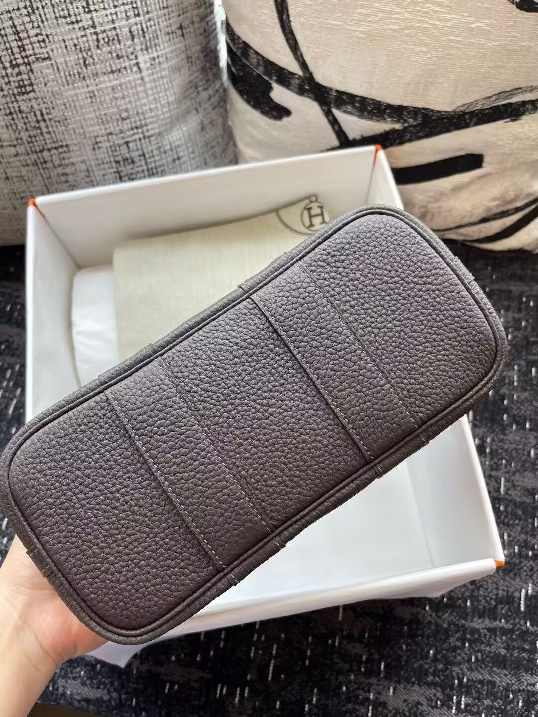 Hermes Mini Garden Party Tote Bags H3673 Gray Hermes Mini Garden Party Tote Bags H3673 Gray