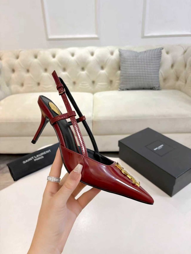 Saint Laurent slingback pumps in smooth leather 97170-5
