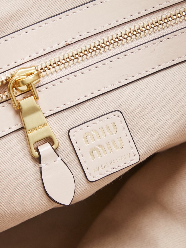 MIUMIU IVY leather handbag 5GB231 Cream